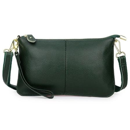 Enkel skulderveske Crossbody-veske MØRKEGRØNN DARK GREEN