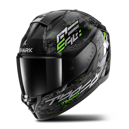 Shark Ridill 2 Molokai Mat Full Face Kypärä Musta/Hopea/Sininen S