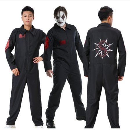Halloween Cosplay Kostume til Voksne Mænd Band Slipknot Jumpsuit