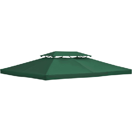 Udskiftningsdug til Pavillontelt 3 x 3 m Høj Densitet Polyester 180 g/m² Grøn