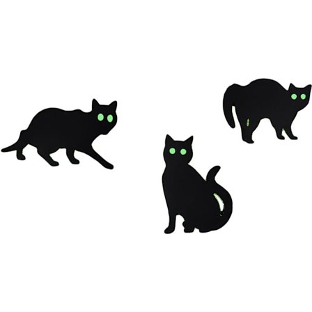 Halloween - 3 - delar - Halloween Dekoration - Dekoration - Svart Katt - Gårdsskyltar Dekorationer