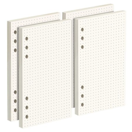 180 ark/360 sidor A6 Filofax Refills Prickat papper, 100 GSM Filofax Personlig Organizer Insatser Prickpapper för A6 pärm, 6-håls A6 Prickat papper 