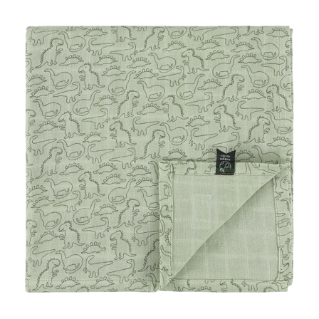 Trixie Musselinpledd Daring Dino, Grønn, 1 stk.