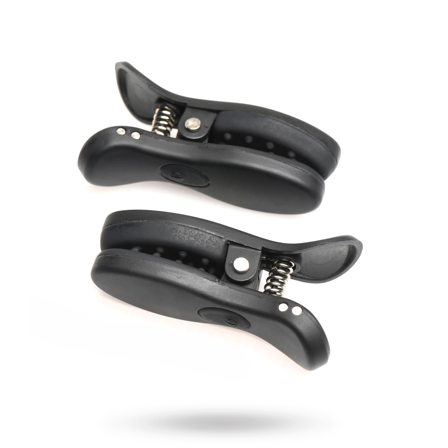 XR Brands: Dark Grip - Vibrating Nipple Clamps - Black