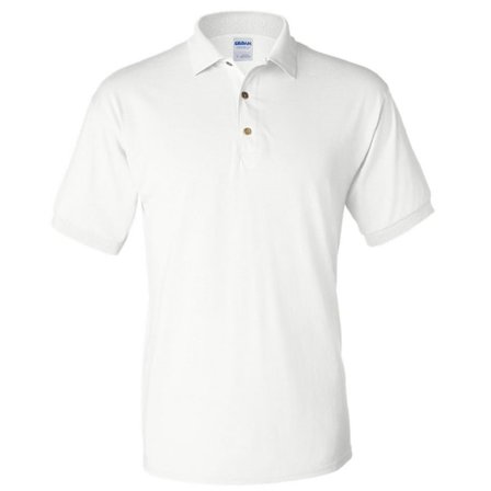Gildan Adult DryBlend Jersey Kortärmad Polotröja XL Vit