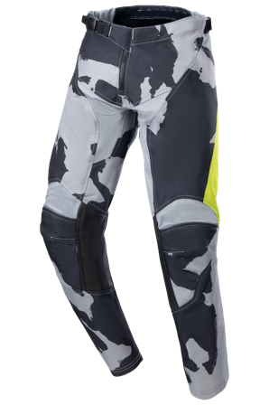 Pantaloni Cross Bambino Alpinestars Racer Tactical Cast Camo Grigio-Giallo Fluo 26