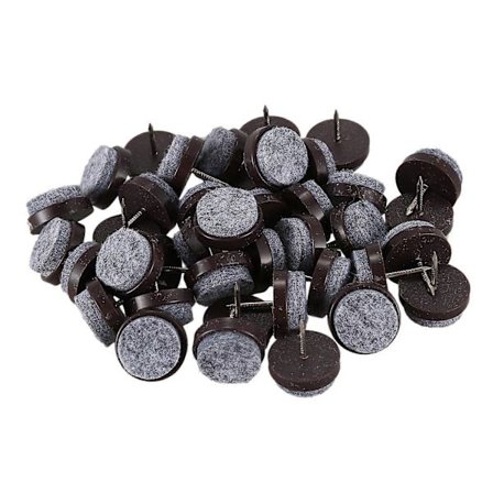 40 stk. møbelknotter filt gulvbeskytter spikerstift 20 mm dia.