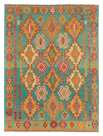 Hand Woven Kilim Afghan Old Style Rug 172X242