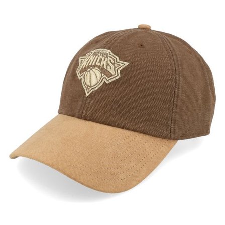 Mitchell & Ness - NBA Brun unconstructed Keps - New York Knicks Lux Chain Vintage Brown/Tan Dad Cap @ Hatstore