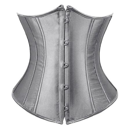 Underbyst Korsett Sexig Damunderkläder Midja Smalning Body Shaper Korsetttopp för kvinnor Steampunk Snörning Korsett Bälte Vit Gray 4XL