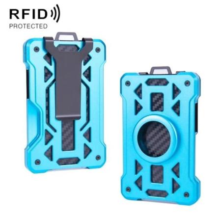 AirTag-paikannuskortille sopiva korttikotelo, varkaudenestotoiminnolla varustettu RFID-metallilompakko (
