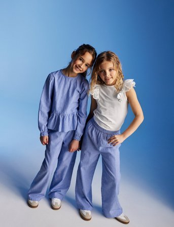 Creamie Pants Woven Stripe - Blue - 116