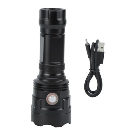 LED Lommelykt Høy Lysstyrke USB Oppladbar Vanntett Turlykt