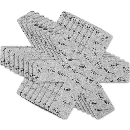 Kattilat ja pannut erottimet, 8 kpl (38 cm) erottimet, erotin suojat kattiloille ja pannu, harmaa painettu