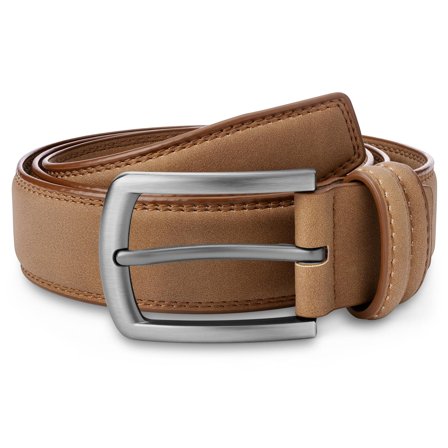 Traditio | Light Brown Traditional Faux Suede Belt for Men - Leather Belts