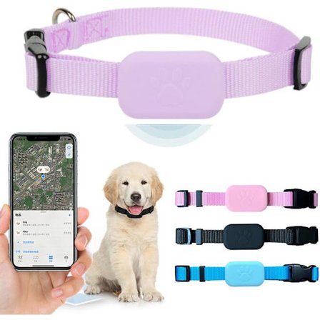 GPS Sporingshalsbånd, Ubegrænset Rækkevidde Vandtæt Smart Kæledyrs Lokalisator til Katte og Hunde - Pink, Lille Størrelse