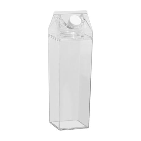 Mjölkförpackning Vattenflaska Transparent Fyrkantig Mjölkflaska Bärbar Transparent Plast Juiceflaska