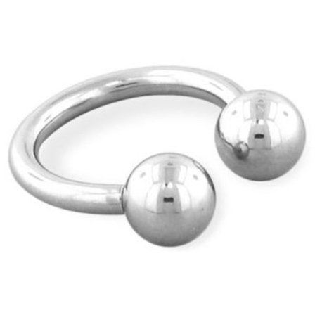 Renkaat 14 Gauge Circular Barbell Pallolla