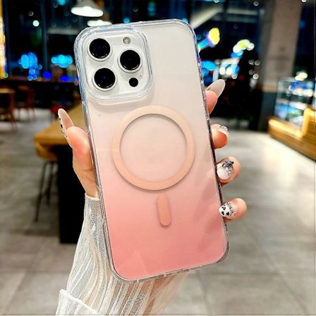 Skal för iPhone 16 Pro Kompatibelt med MagSafe Transparent Gradient Hårt PC-Telefonskal