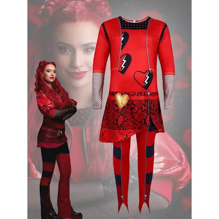 Descendants børnerød kostume, Disney Descendants rød kostume Rise of the Halloween kostume anime kostume-WELLNGS