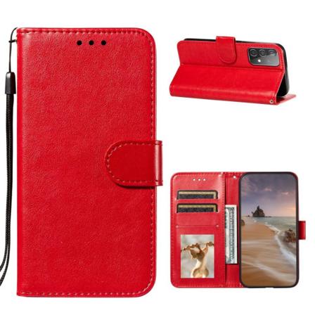Samsung Galaxy A52 / A52s - Solid Plånboksfodral - Röd Red Röd