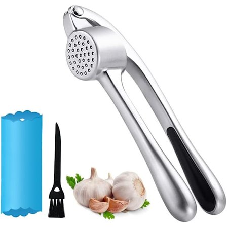 Hvitløkspresse - Trongle hvitløksknuser med enkel skreller, tykk an