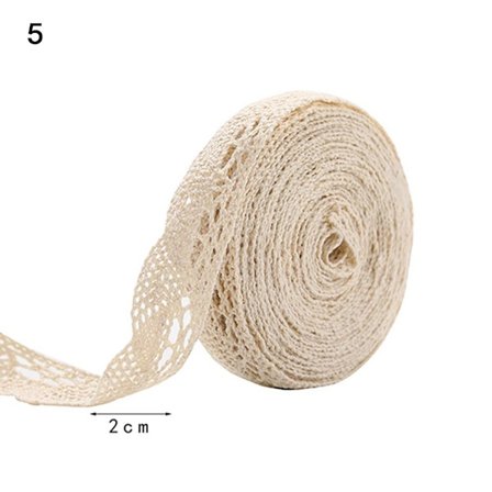 Hæklet blondebånd i bomuld 5 5