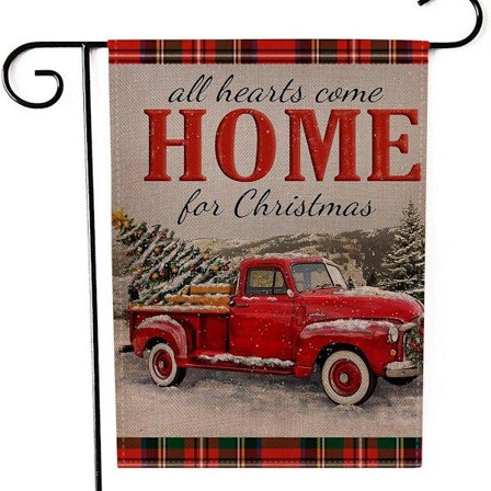 Jul Have Flag Bil Dobbeltsidet Vertikal Hessian KLB