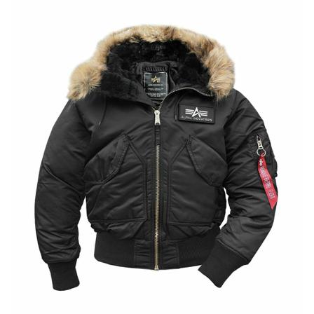 Alpha Industries 45P Hooded Jakke Sort, Herre