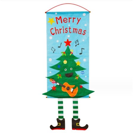 God Jul Hängande Banner, Festlig Dörr, Fönster och Väggdekoration