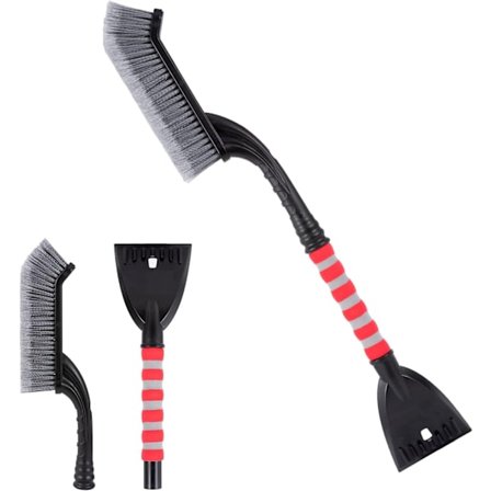 Isskrapa för bilruta, 2-i-1 isskrapa med snöborste - Avtagbar, ergonomiskt skumhandtag för bilar, lastbilar och SUV:ar