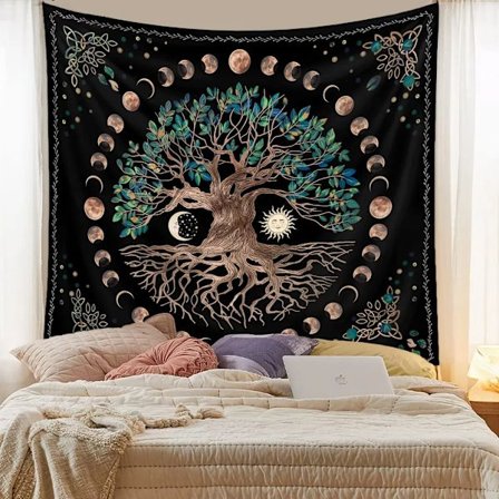 Tapet Livets Träd, Sol och Måne