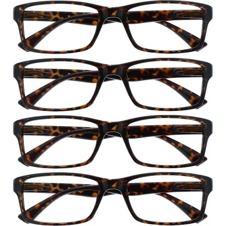 Company Brun Sköldpaddsmönstrade Lesebriller Value 4-pakke Designer Style Herr Dame RRRR92-2 +2,50 Brun Sköldpaddsmønster Brown Tortoiseshell