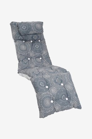 Fritab - Pude til Baden Baden , flock - Grå - Hynder til solstole & solsenge - Fra Homeroom