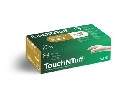 Ansell 69-318 Engångshandske Latex, Opudrad, 100-pack 6,5-7, Arbetskläder