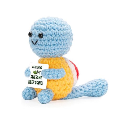 Nye håndheklede positive og søte skilpadde-ornamenter