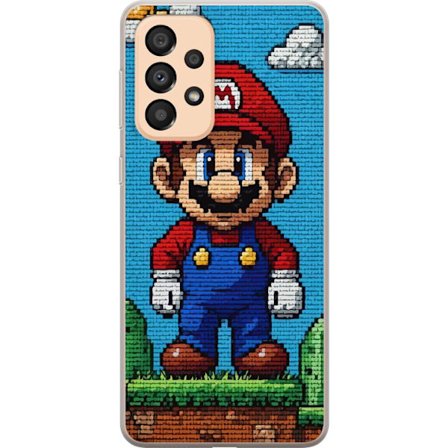 Kompatibel Mobilcover til Samsung Galaxy A33 5G Super Mario plakat Nintendo retro spil karakter 8bit pixel kunst klassisk spil helt mural design kunst