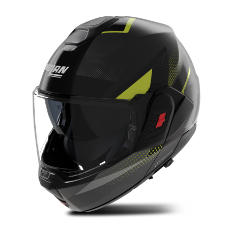 Nolan N-120-1 Ciclone Modular Helmet Grey Lava/Black/Green Impulse Matt L