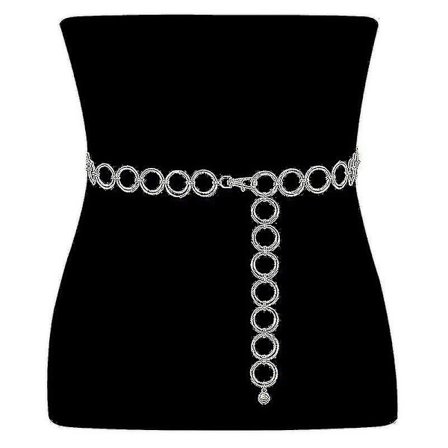 Kedjebälten för kvinnor Es Layer Metallmidja
