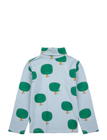 Green Tree All Over Turtle Neck T-Shirt T-shirts Turtleneck Blå Bobo Choses*Betinget Tilbud