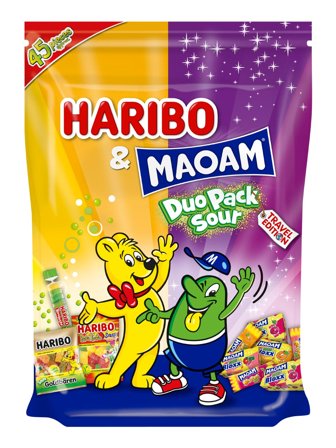 Haribo & MAOAM DUO PACK SOUR mix of fruit gums and chewy sweets 0.653kg
