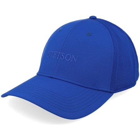 Stetson - Blauw flexfit Cap - Baseball Active Royal Blue Flexfit @ Hatstore