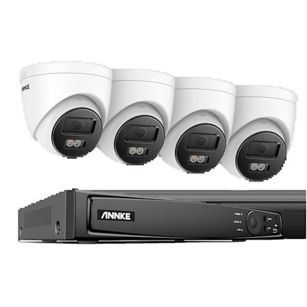 Säkerhetssystem, 16-kanals 4K POE NVR, Människor & Fordons IP-kamera, 8CH 4PCS NVR-kit, Ingen