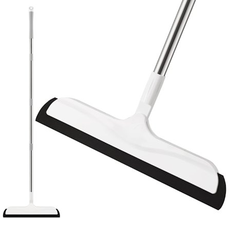 Lattialasta teleskooppivarrella (126 cm), vaahtomuovimoppi veden puhdistukseen, suihkulattian harja, kylpyhuone, keittiö, lemmikkieläinten karvat