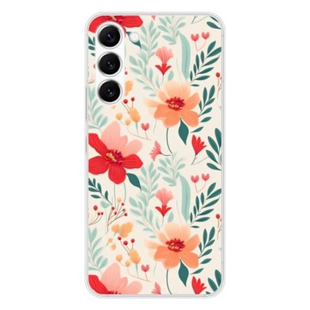 Siliconfodral Tryckt - 1001 Fodral - Samsung Galaxy S23 - Blommönster - Optimal Skydd - Mjuk