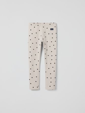 Polarn O. Pyret PLAY leggings prickiga - 128 - barnkläder - beige