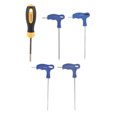 5 stk. symaskine skruetrækker sekskantnøglesæt kompakt størrelse høj hårdhed symaskine reparationsværktøjer til FHSM 505A/508