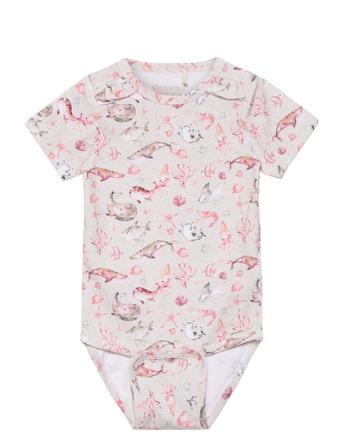 Body Ss Aop Bodies Short-sleeved Rosa Minymo*Betinget Tilbud