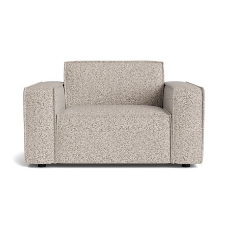 Lyon Sessel Moderner Sessel in Puente Hell Greige, bequemer Sitzkomfort für das Wohnzimmer, ideale Ergänzung zum Sofa, Breite Ø80cm.