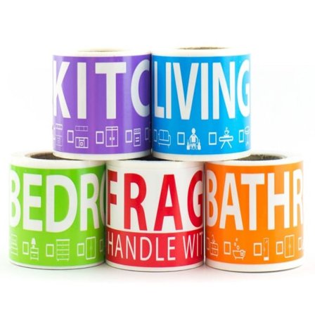 5 ruller med 250 bevægelige etiketter